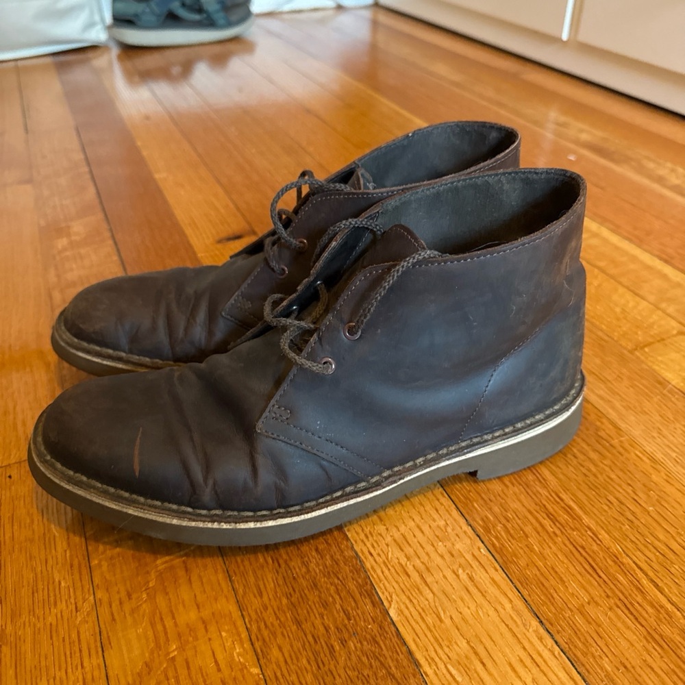 Men's Clarks Dark Brown Leather Chukka Boots